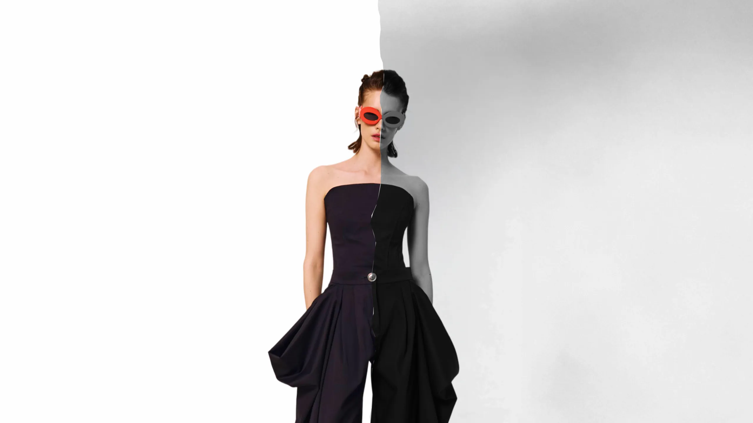 Lumine campaign hero with fashion product photography