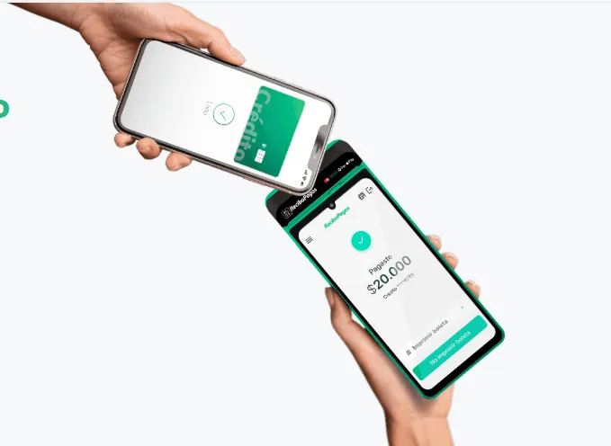 ReciboPagos home page presenting payment terminals and digital payment products