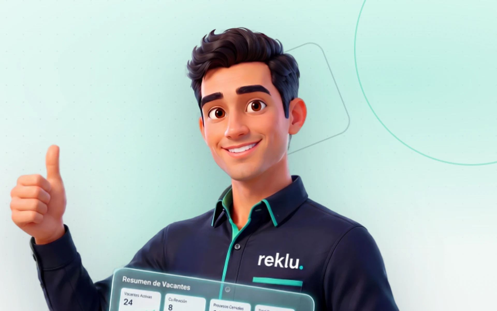 Reklu home page presenting its AI recruitment platform